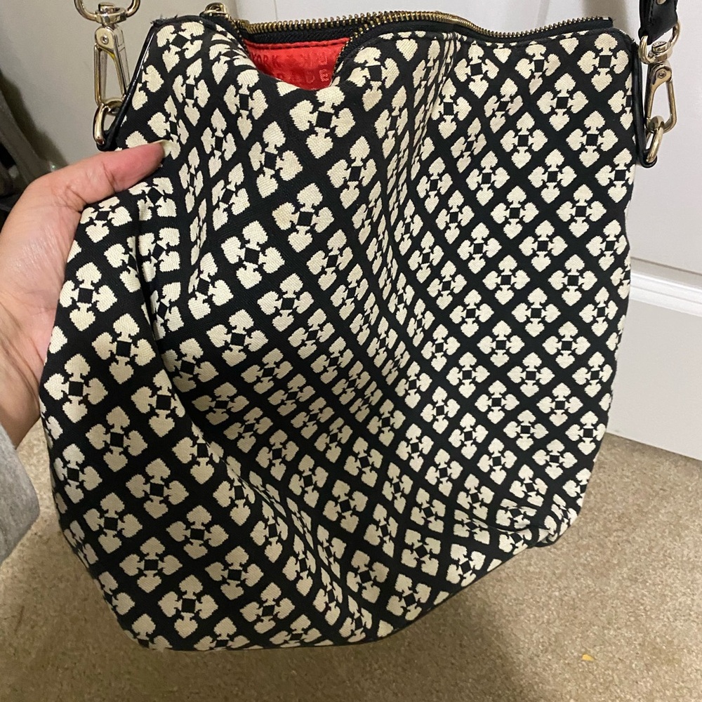 kate spade Black and Cream Patterned Crossbody Bag - Picture 7 of 9